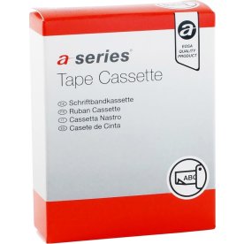 a-series labeltape 24mm, sort på hvid, TZc-251