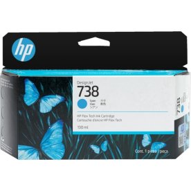 HP 738 DesignJet blækpatron, 300 ml, cyan