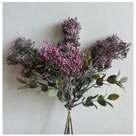 Kunstig blomst, bundt, lyserød, H35cm