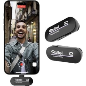 Rollei Dual Trådløs Mikrofon til Mobil og Kamera
