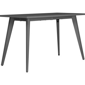 Simple skrivebord, stålstel/grå top, 120x60 cm