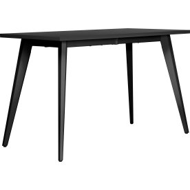 Simple skrivebord, stålstel/sort top, 120x60 cm