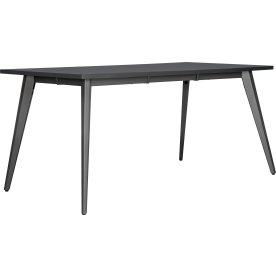 Simple skrivebord, stålstel/grå top, 160x80 cm