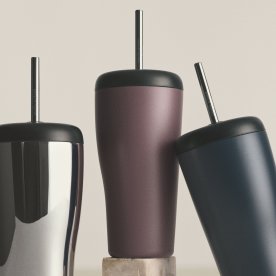 Georg Jensen Sky Rejsekrus H24,6 cm, mørk rosa