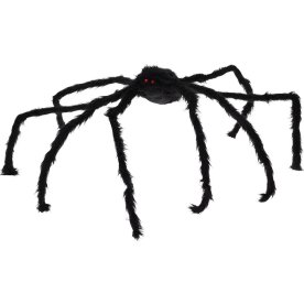 Stor Halloween edderkop, sort, 150 cm