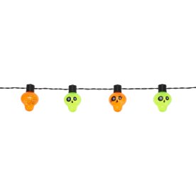 LED Lyskæde m. Skelet Hoveder, 1,2 m