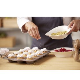 Blomsterbergs Muffinform 12 rum, sillikone, latte