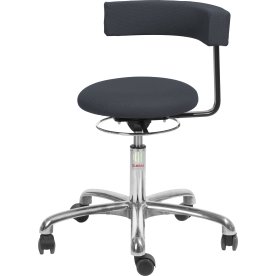 Saturn Stol, Sort, Stof, 45-58 cm, Alu