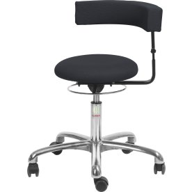 Saturn Plus Stol, Sort, Stof, 45-58 cm, Alu