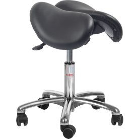 Echo Sadelstol, Sort, Læder, 45-58 cm, Alu