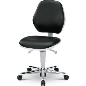 Renrum Arbejdsstol, Sort, ESD Kunstlæder, 47-61 cm