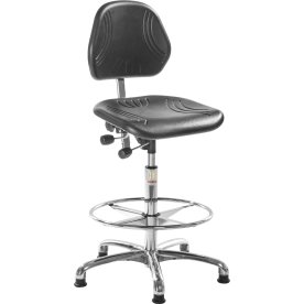 Comfort Arbejdsstol, Sort, ESD PU, 62-88cm,Fodring