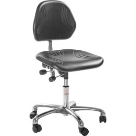 Comfort Arbejdsstol, Sort, ESD PU, 46-59cm