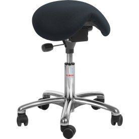 Mini Sadelstol, Sort, Stof, 51-64 cm, Alu