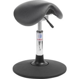 Mini Sadelstol, Sort, Kunstlæder, 46-59 cm, Sway