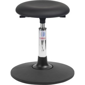 Beta Stol, Sort, Kunstlæder, 43-56 cm, Sway