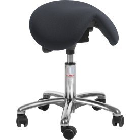 Dalton Sadelstol, Sort, Stof, 51-64 cm, Alu