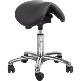 Dalton Sadelstol, Sort, Kunstlæder, 51-64 cm, Alu