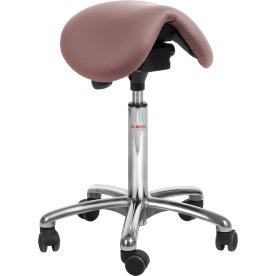 Dalton Sadelstol, Rosa, Kunstlæder, 60-79 cm, Alu