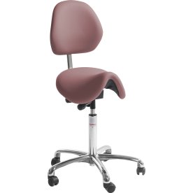 Dalton Sadelstol, Rosa, K.læder, 60-79cm, Ryglæn