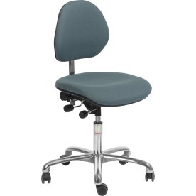 Office Arbejdsstol lav ryg, Blågrå, Stof, 44-56 cm