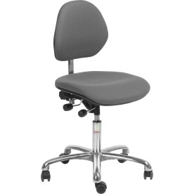 Office Arbejdsstol lav ryg, Grå, Stof, 44-56 cm