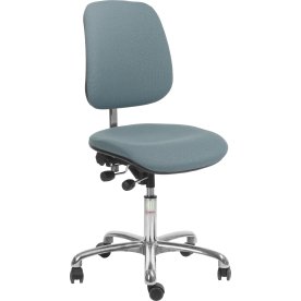 Office Arbejdsstol høj ryg, Blågrå, Stof, 44-56 cm