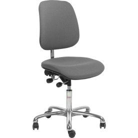 Office Arbejdsstol høj ryg, Grå, Stof, 44-56 cm