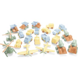 Dantoy Pastel genbrugs biler og fly, 20 stk.