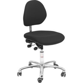 Office Arbejdsstol lav ryg, Sort, Stof, 44-56 cm