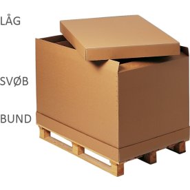Pallecontainer | Bund/låg | 1190x790x100 mm
