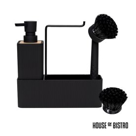 House Of Bistro Opvaskesæt, 4 dele, sort