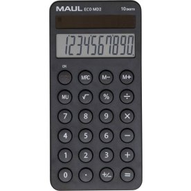 Maul Eco MD 2 lommeregner med solceller, sort