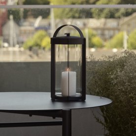 Zone Firefly Lanterne, m. glas, H35 cm, sort stål