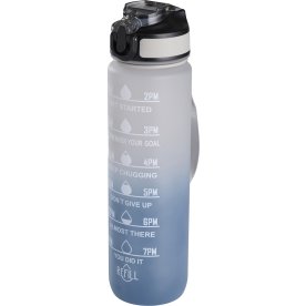 Day motivations vandflaske m/snor, 900 ml, blå/grå