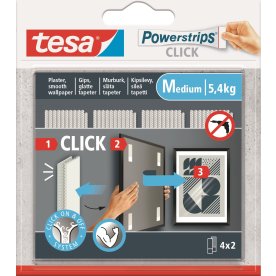 tesa Powerstrips Click | M | 4 par
