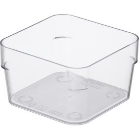 Compact Sort Opbevaringsboks, klar, 10x10cm