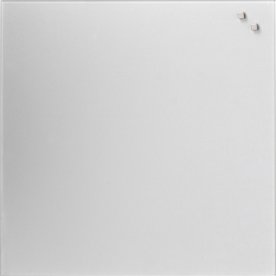 NAGA Glassboard magnetisk glastavle 45x45 cm, sølv