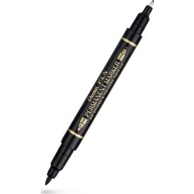 Pentel N75W Twin marker | Sort