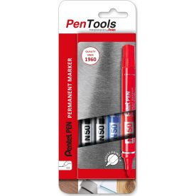 Pentel N50 Permanent marker | Rund | 4 stk.