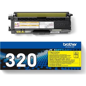 Brother TN320Y lasertoner, gul, 1500s