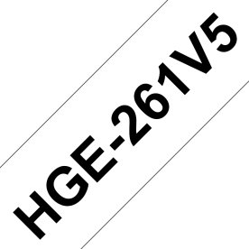Brother HGe261V5 labeltape 36mm, sort på hvid