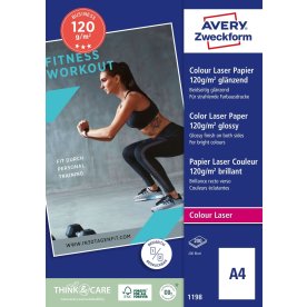 Avery laser fotopapir, glossy, A4/120g/200ark
