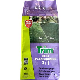 Trim 3-i-1 Xtra plænegødning, 8 kg.