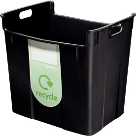 Leitz Basko Papirkurv | 40 liter | Sort