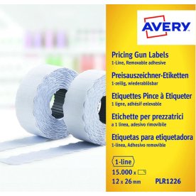 Avery Prisetiketter Aft. | 12x26 mm | Hvid