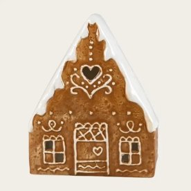 Imitations kage hus til fyrfadslys H16,2xB9,6xD6cm