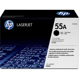 HP CE255A lasertoner, sort, 6000s