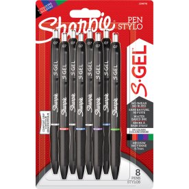 Sharpie S-Gel Rollerpen | 8 assorterede farver