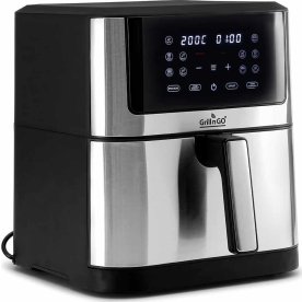 GrillnGO Sevilla airfryer, 8L, sort/sølv